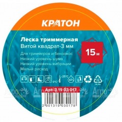 Леска триммерная Кратон Витой квадрат-3 мм в Великих Луках