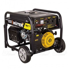 Бензиновый генератор Huter DY6500LX 5.0 кВт с колёсами и аккумулятором в Великих Луках