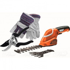 Ножницы аккумуляторные для травы Black+Decker GSL 700 KIT-QW в Великих Луках